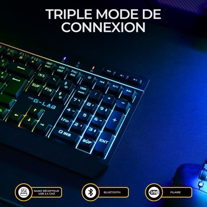 Kit gaming wireless - THE G-LAB - TUNGSTEN EX COMBO - Tastiera + mouse - 32 macro configurabili