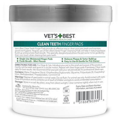 Lenços de limpeza dental Vet's Best® Clean Teeth