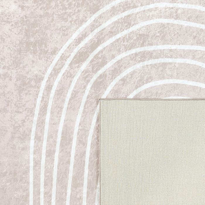 Tapete para sala de estar - NAZAR RUGS - GREGO - Bege - Lavável - 120x160 cm