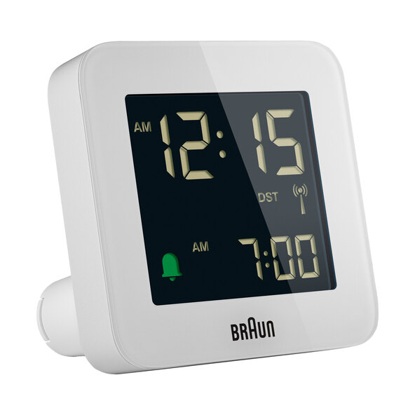 Radio-controlled alarm clock BC09W-DCF, white