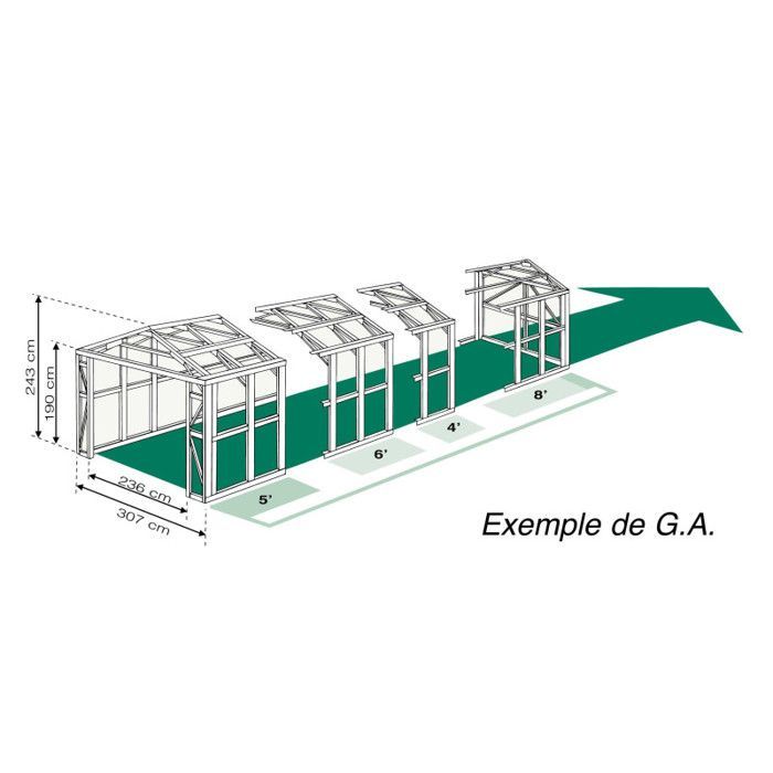 Extension de Garage métal - GA6'