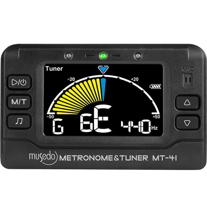 Afinador y metrónomo electrónico para todo tipo de instrumentos como guitarra, violín, piano, bajo, ukelele y saxofón. Afinador multicolor.