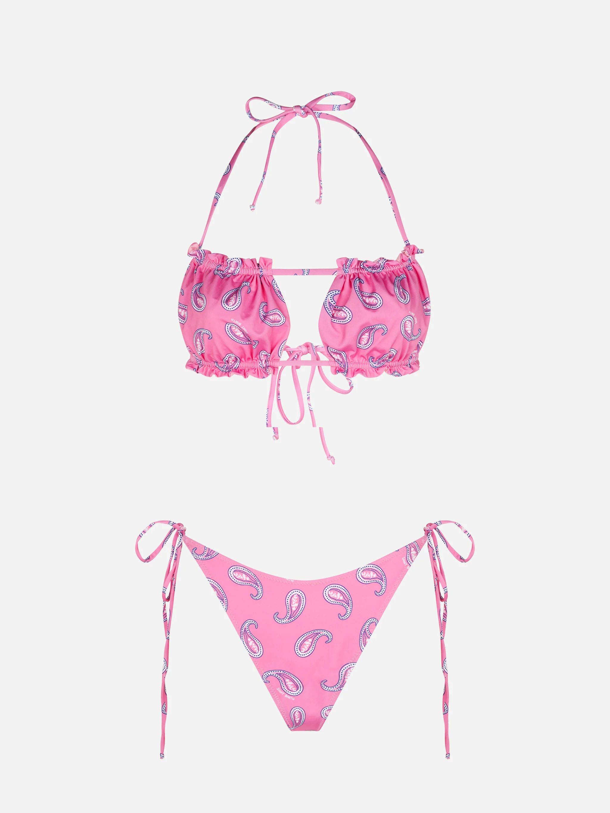 Damesbandeaubikini met paisleyprint