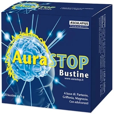 AESCULAPIUS Aurastop, complément alimentaire, 20 sachets de 3 g, relaxation mentale