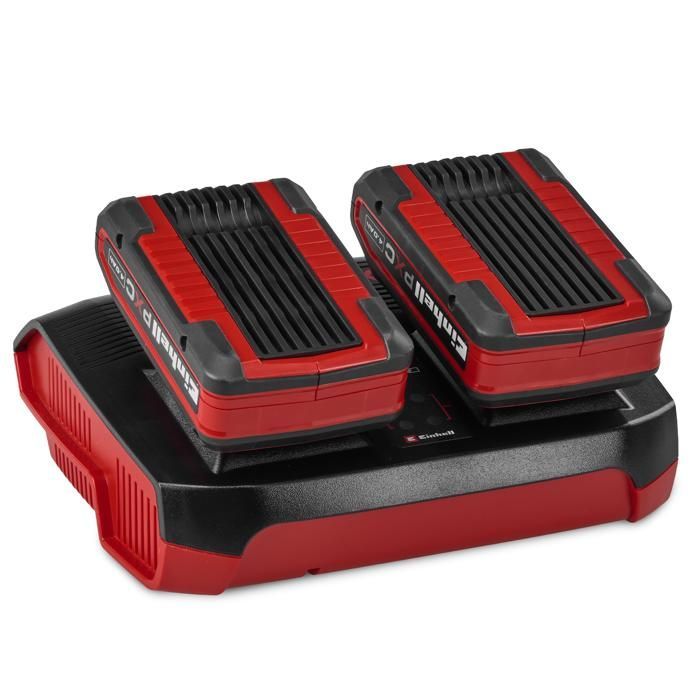 Einhell Dual Power X-Twincharger 4A PXC Charger (18V, Simultaneous Charging of 2 18V Batteries)