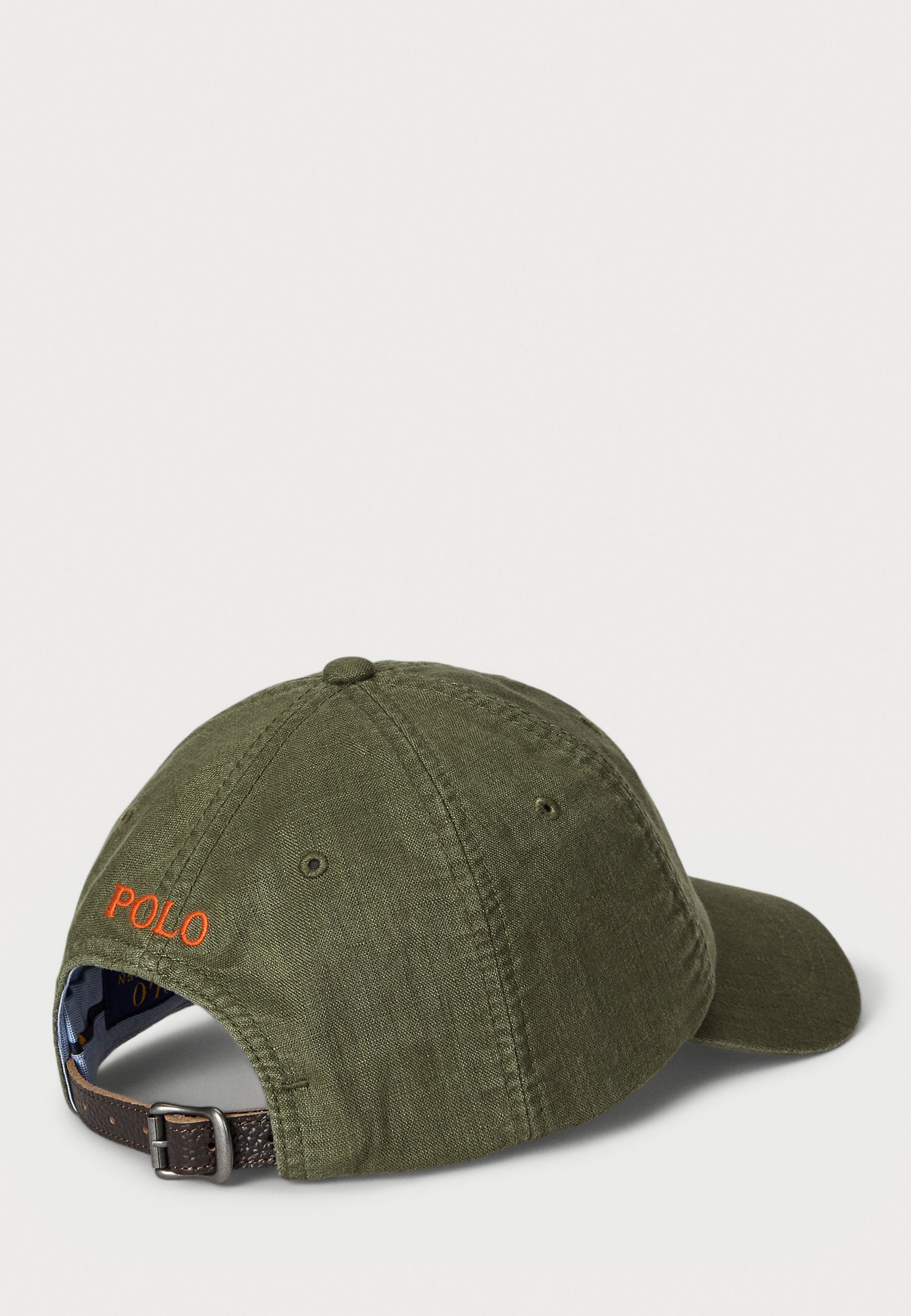Polo Ralph Lauren Leinen-Baseballkappe – Kappe – neues Olivgrün