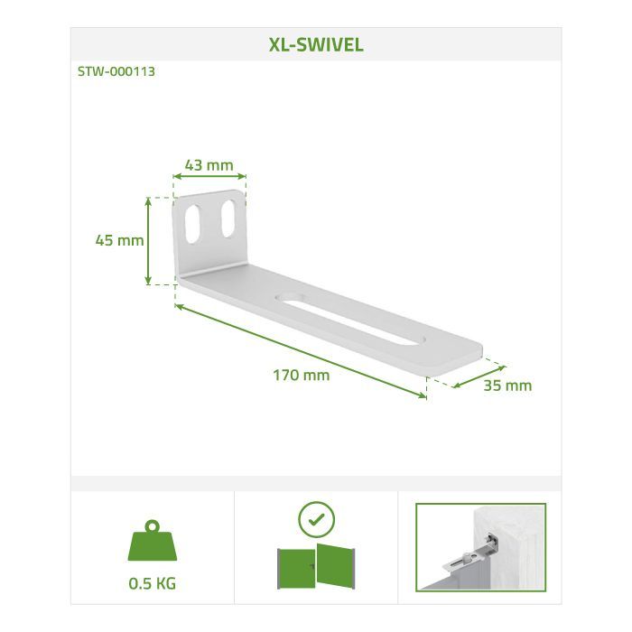 Puerta regulable en anchura - Casanoov - CIMONE - 1 m de altura (145 cm) - Gris antracita - Aluminio