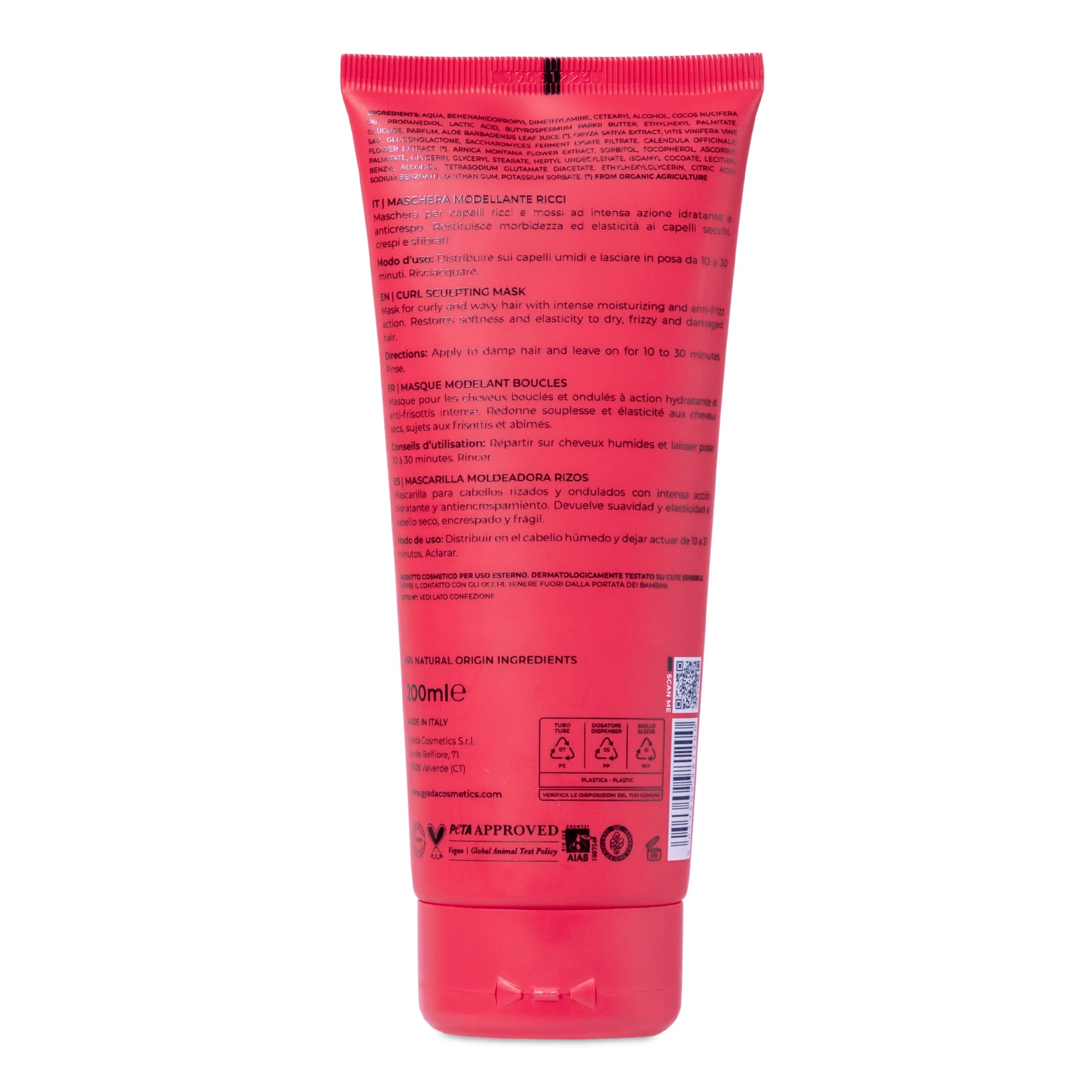 Linea Modellante Ricci Maschera Modellante Ricci - Maschera Ricci Definiti Capelli, Maschera Idratante Capelli, Maschera Disciplinante/Anticrespo Capelli