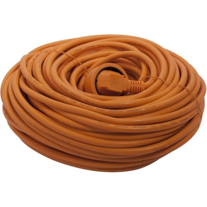 Cavo di prolunga - CHACON - HO5VVF - 3 x 1,5 mm² - 40 m - Arancione (FR)