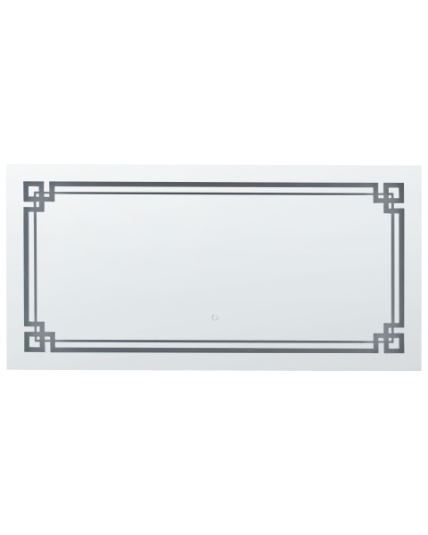 Lustro wiszące ścienne LED prostokątne 120 x 60 cm