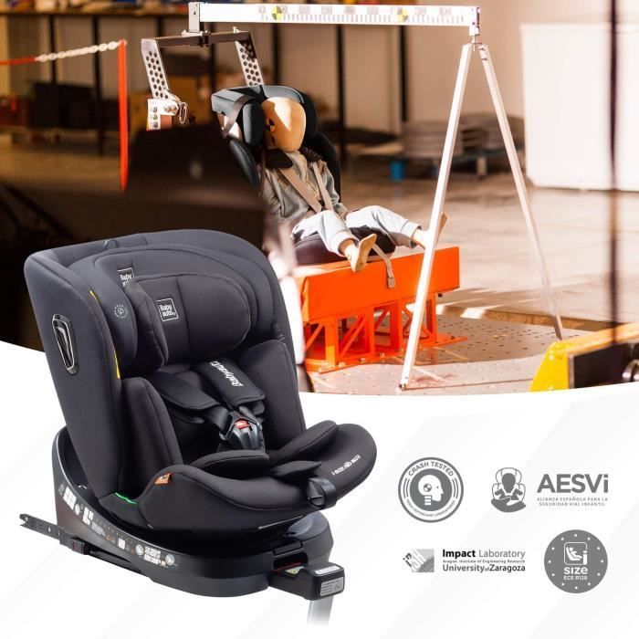 Seggiolino auto - BABYAUTO - AITANA GRIGIO ANTRACITE - Dalla nascita fino a 12 anni - 0-36 kg - I-Size - ISOFIX - Girevole a 360° - ECE R129
