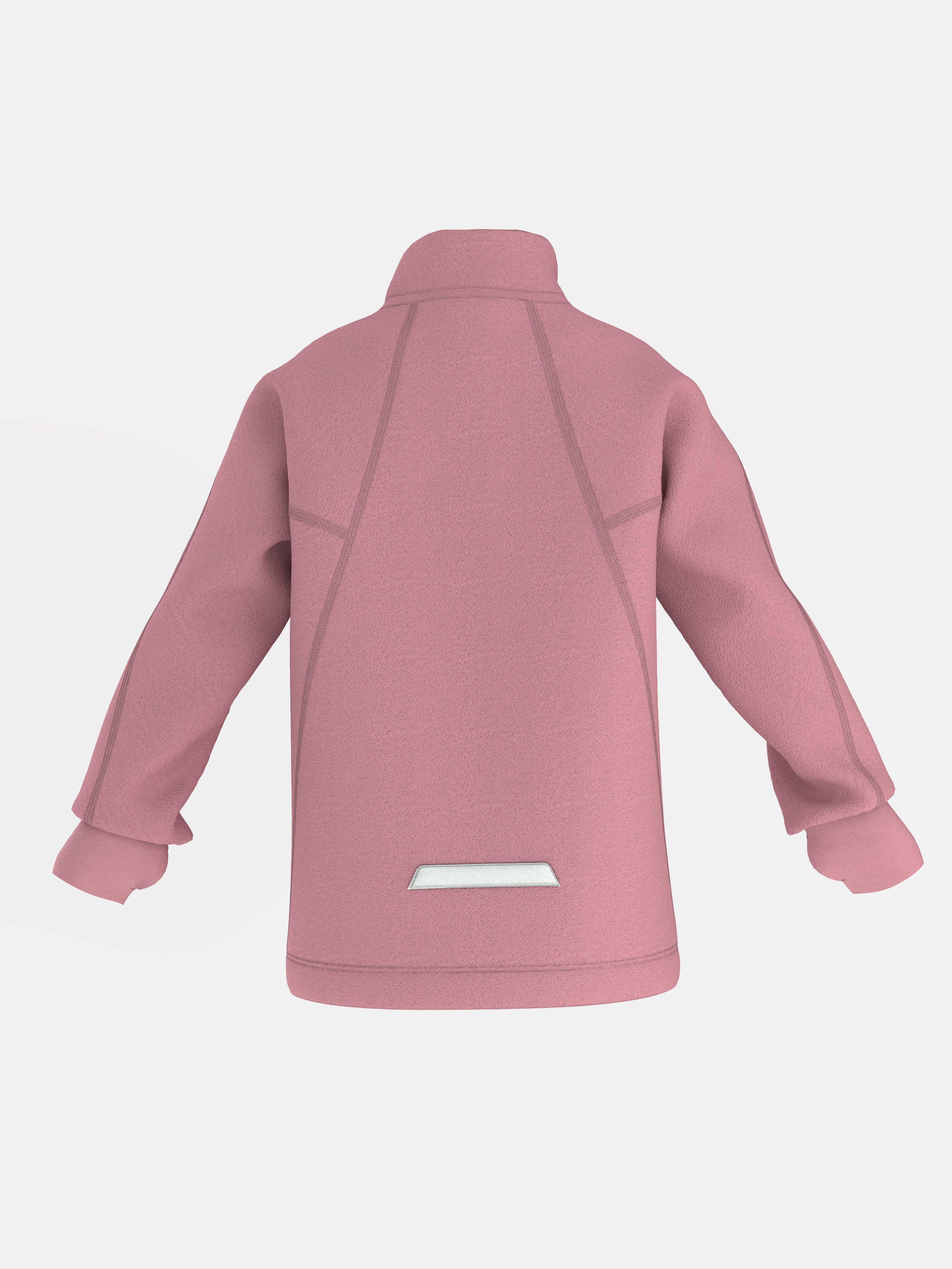 Vattentät vindfleecejacka – Kids Performance Wear Dusty Pink