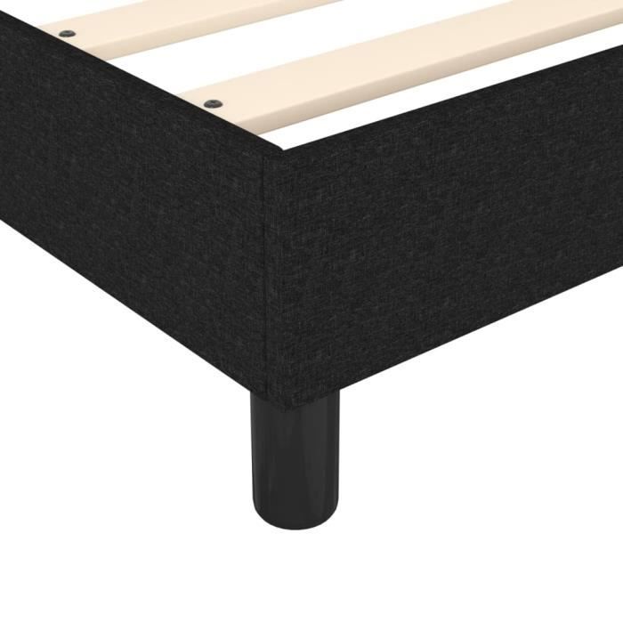 Base de cama de muelles KEENSO - Negra - 140x200 cm - Tela