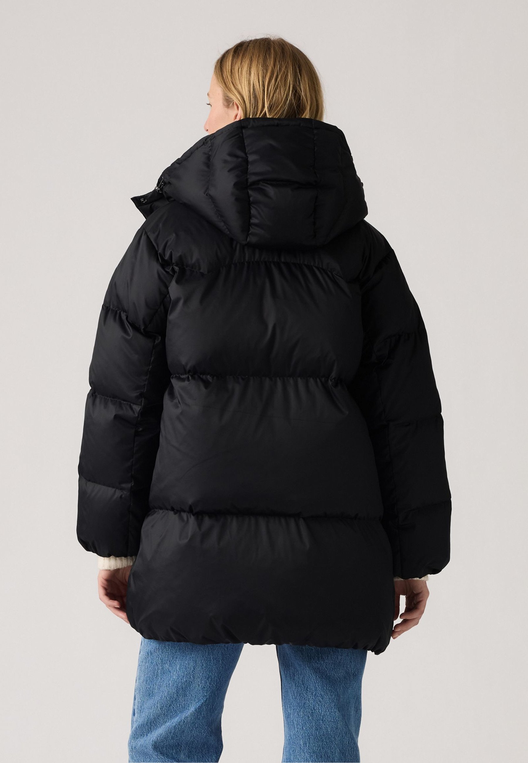 Levi's® WESTERN BUBBLE MIDI - Donsjack - antraciet nacht