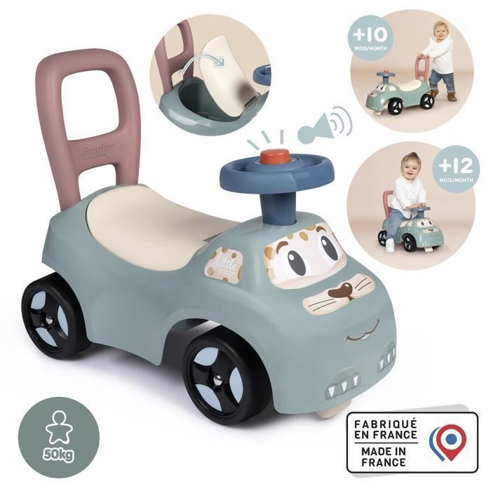 Little Smoby - Macchina cavalcabile - Vano portaoggetti sotto il sedile + sedile - Clacson - Dai 10 mesi in su - Prodotto in Francia