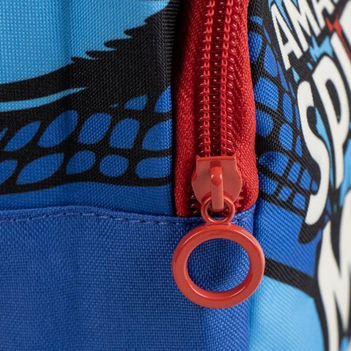 Mochila infantil - Spiderman - 23x13x7 cm - 100% poliéster - Correa para el hombro - Azul