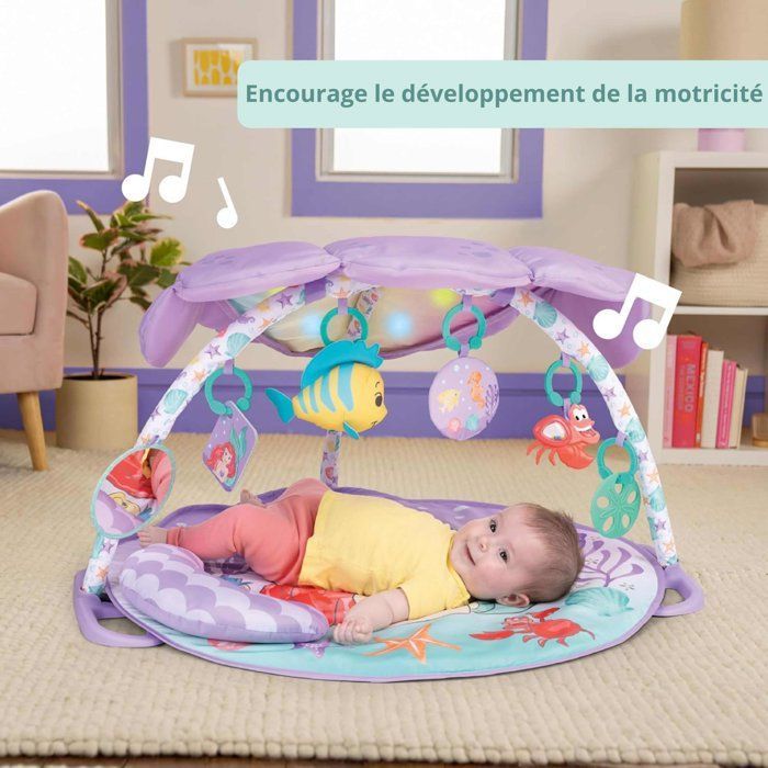 DISNEY BABY - LA SIRENETTA - Palestrina per neonati, giocattoli sensoriali e musicali, luci decorative, regalo per neonati