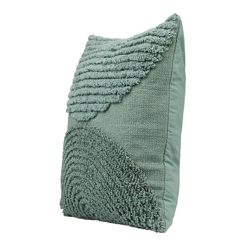 Hemmakudde 45x45 cm tuftat påslakan grönt