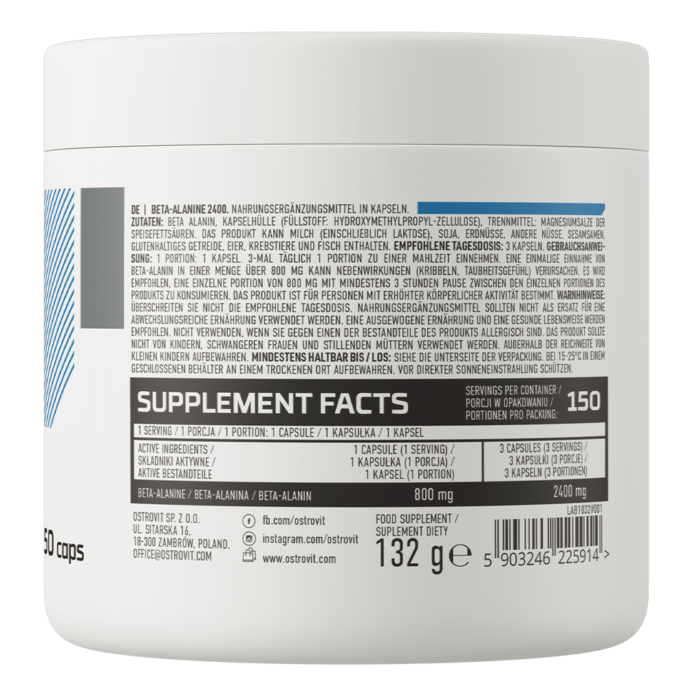 OstroVit Beeta-alaniini 2400 mg