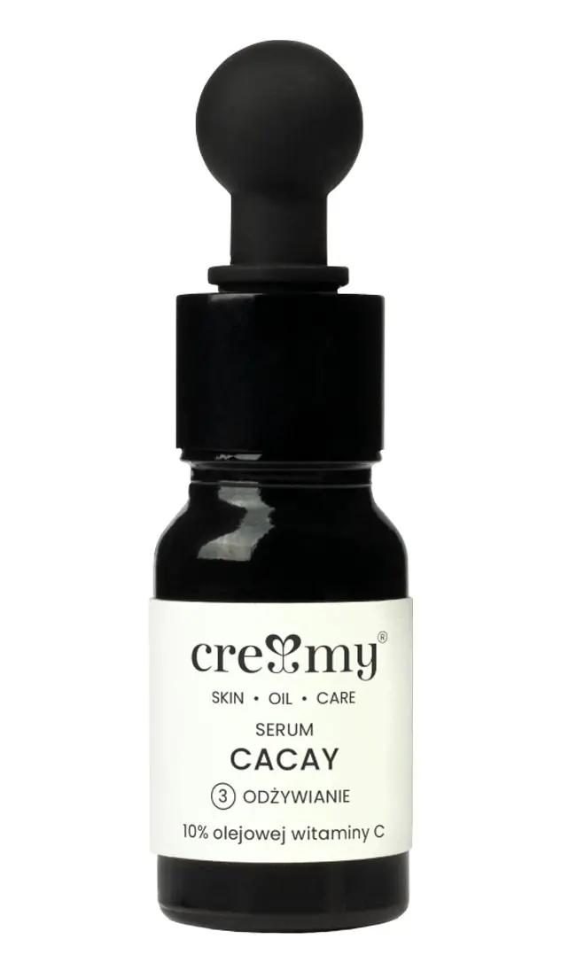 Creamy Cacay Przeciwstarzeniowe serum olejowe do twarzy z wit. C 10% 10 ml