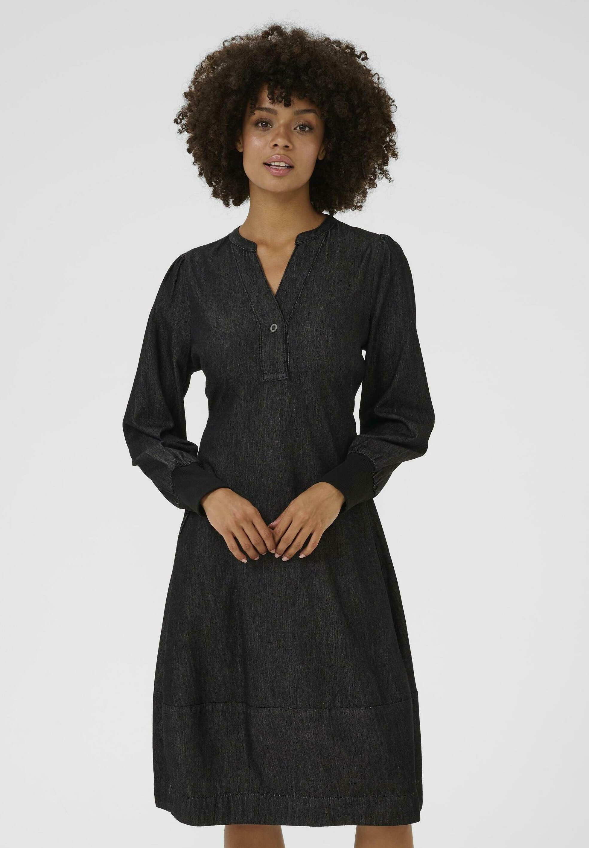 Culture ALLURA ARPA - Denim jurk - zwarte wassing
