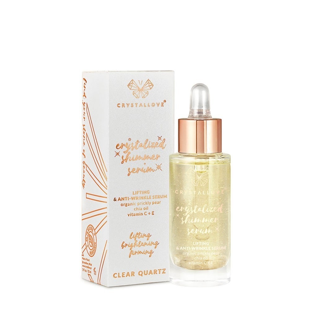 „Crystallove“ drėkinamasis serumas, skaidraus kvarco blizgesio serumas – 30 ml