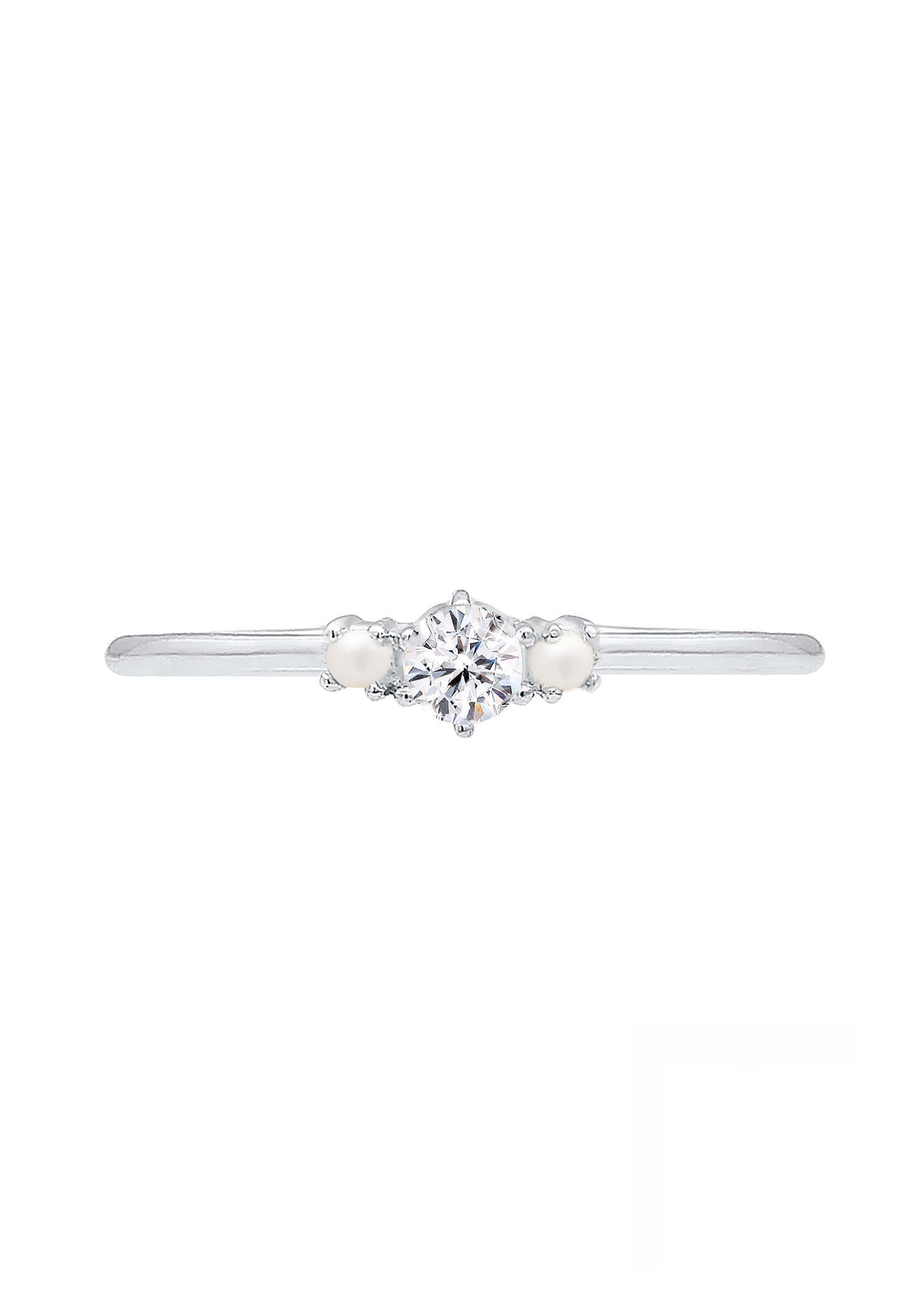 Elli Bague perles synthétiques argent 925