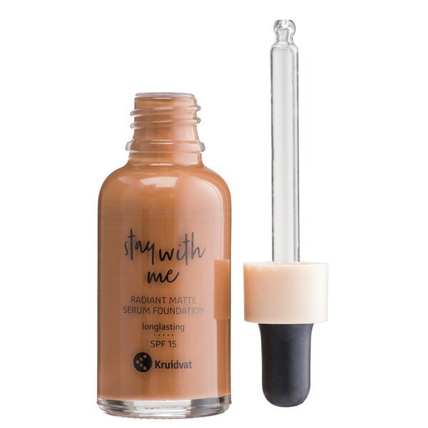 Kruidvat Stay With Me 060 C Deep Amber Radiant Matte Serum Foundation 30ml