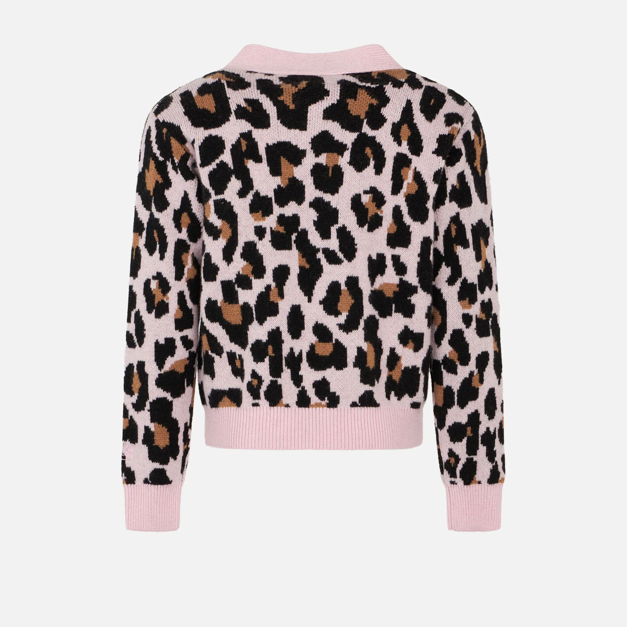 Kurze Mädchenstrickjacke mit Saint-Barth-Stickerei