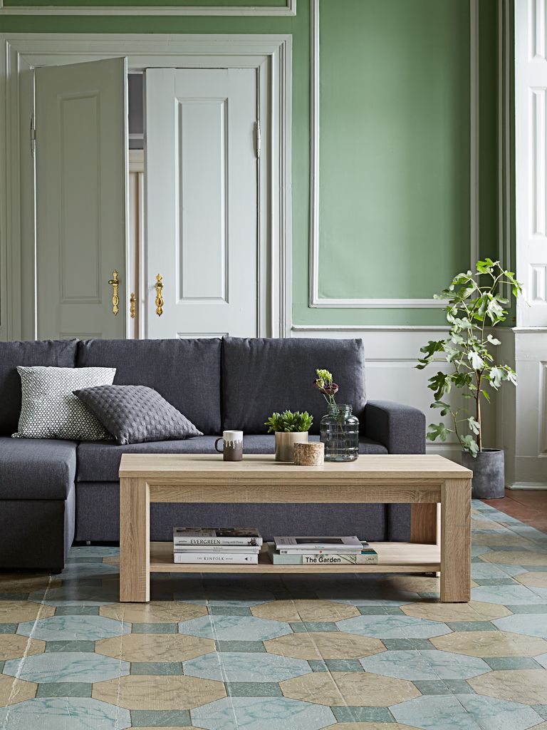 HASLUND kavos staliukas 60x120 šviesaus ąžuolo spalvos