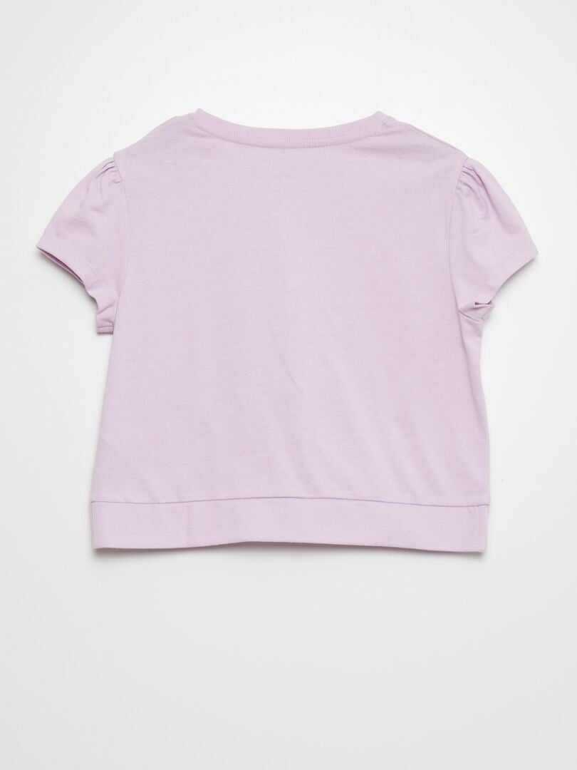 Camiseta con nudo frontal - MORADO