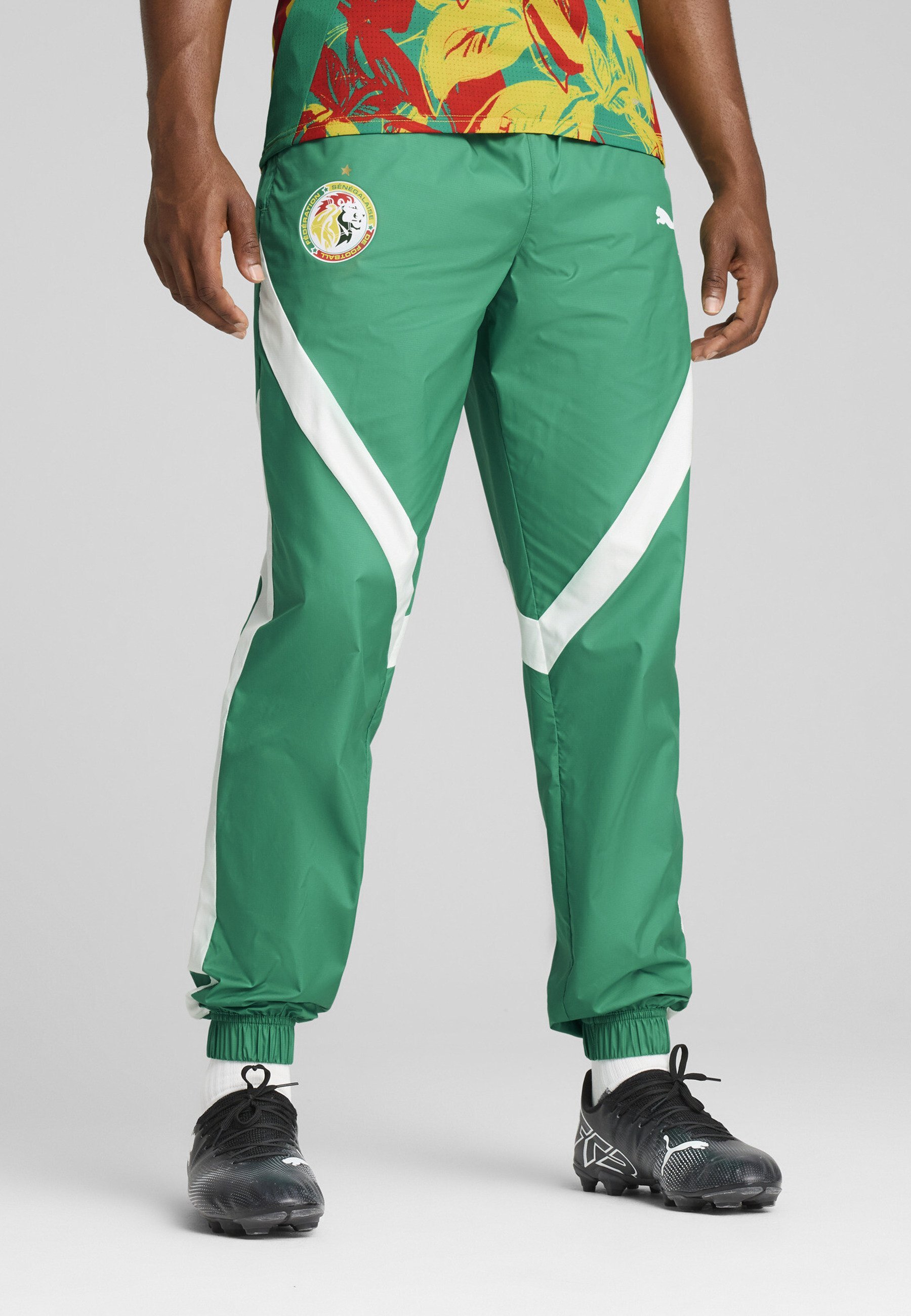 Puma SENEGAL 2025 PRE-MATCH - Teplákové kalhoty - sportovně zelená-bílá