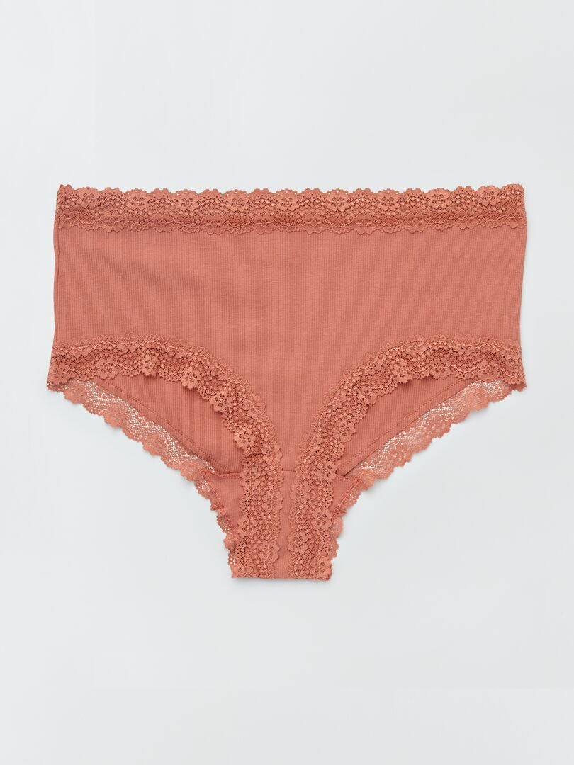 Set van 3 geribbelde culottes - GRIJS