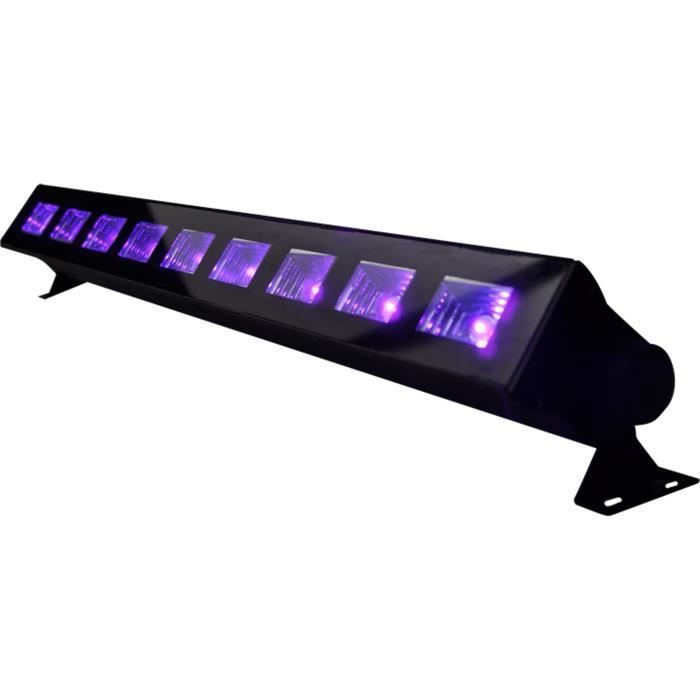LED-Lichtleiste – IBIZA LIGHT – LED-UV-Leiste – 9 x 3 W – UV-Effekt – Elektrisch