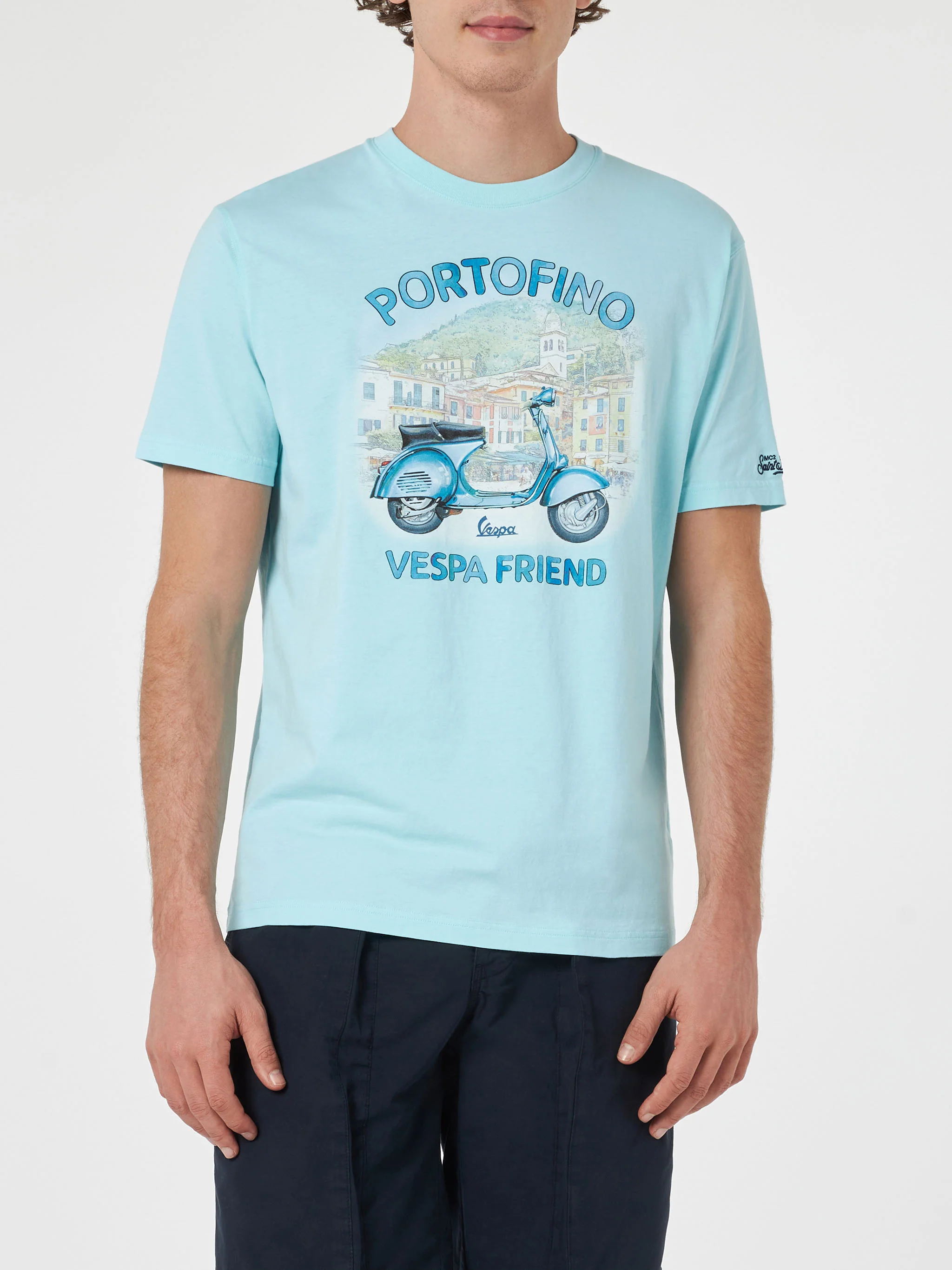 Heren T-shirt met Portofino Vespa Friend-print | EDITIE