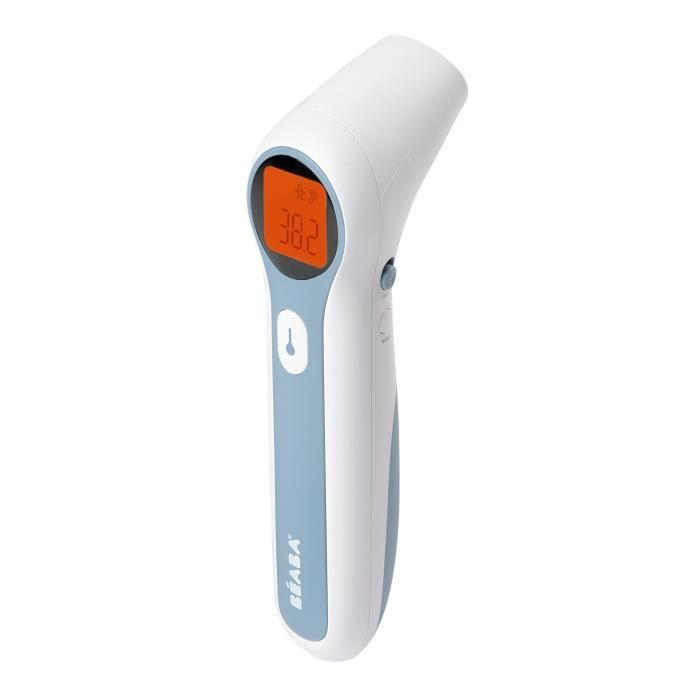 BÉABA - Thermomètre Digital Sans Contact Infrarouge - Mesure Frontale - Auriculaire - Ambiante - Alerte Fièvre - Thermospeed