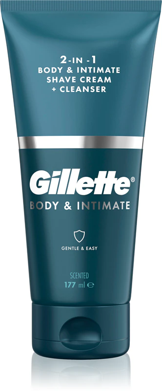 Gillette Body&Intimate 2v1 Shave Cream přípravek na holení v rozkroku s čisticí emulzí pro muže