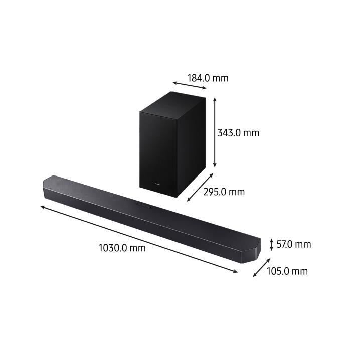 Soundbar - SAMSUNG - HW-Q610F/XE - Serie 3.1 canali - Subwoofer wireless da 6,5'' - Diffusore acustico