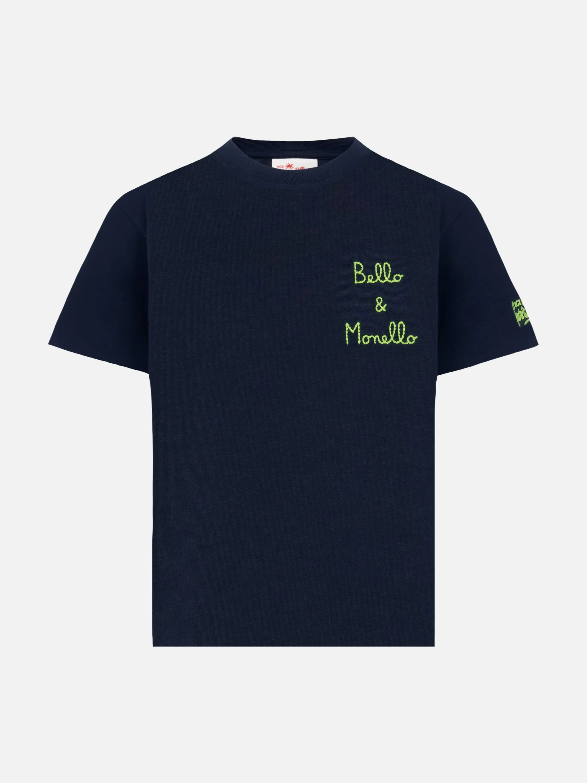 Portofino Jr. katoenen jersey T-shirt met Bello en Monello borduurwerk