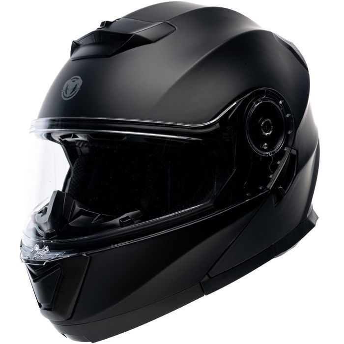 Casco de moto MOTOBLOUZ SOYA EVO con visera solar | Homologado ECE 22.06 | Negro mate | Casco para scooter MOTOBLOUZ
