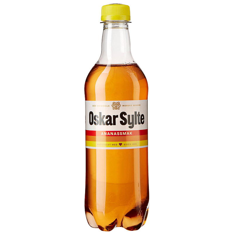 Oscar Sylte Ananasfrisdrank 0,5 liter, Oskar Sylte