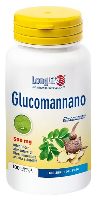 LONG LIFE LongLife Glucomannan voedingssupplement voor gewichtsverlies 100 capsules Gewichtsbeheersing
