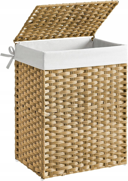 Kosz na pranie 90l jednokomorowy RATTAN naturalny LCB051N01V1
