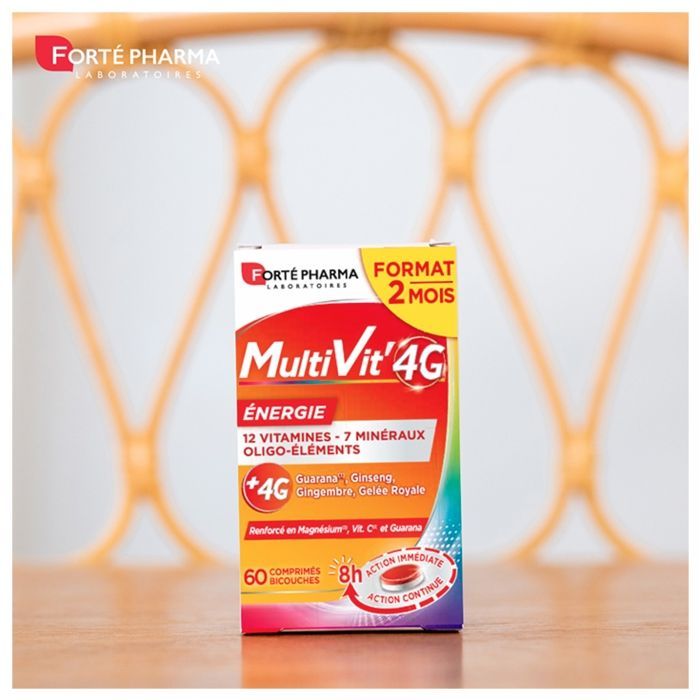 Forté Pharma MultiVit'4G Energia 2 mesi 60 compresse a doppio strato
