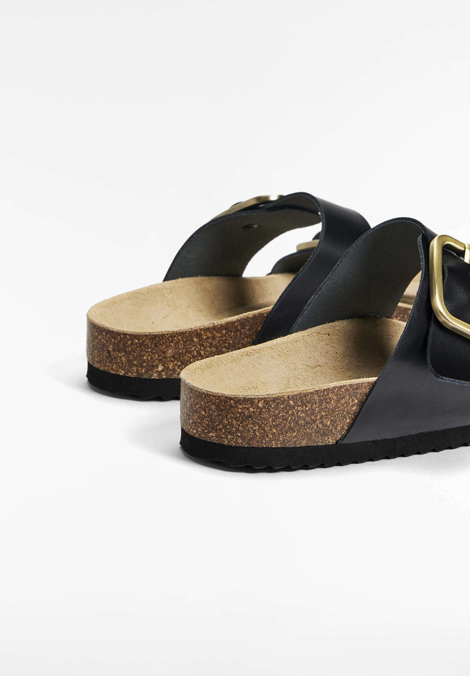 OYSHO BUCKLE - Muiltjes - zwart