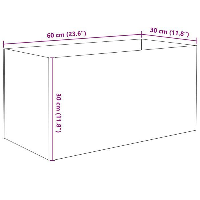 Rectangular glass aquarium - vidaXL - 60x30x30 cm - White - Sturdy glass - Smooth edges - Seamless