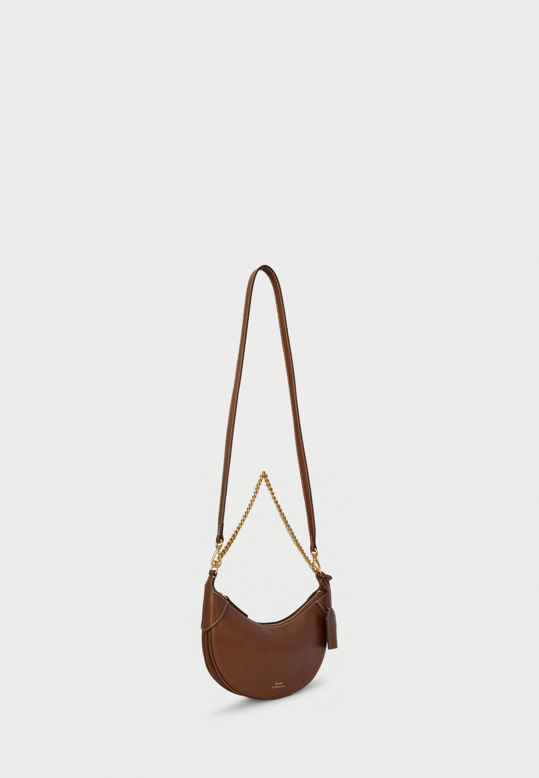 Polo Ralph Lauren POLO ID LEREN MINI TAS MET KETTING - Handtas - donkerbruin