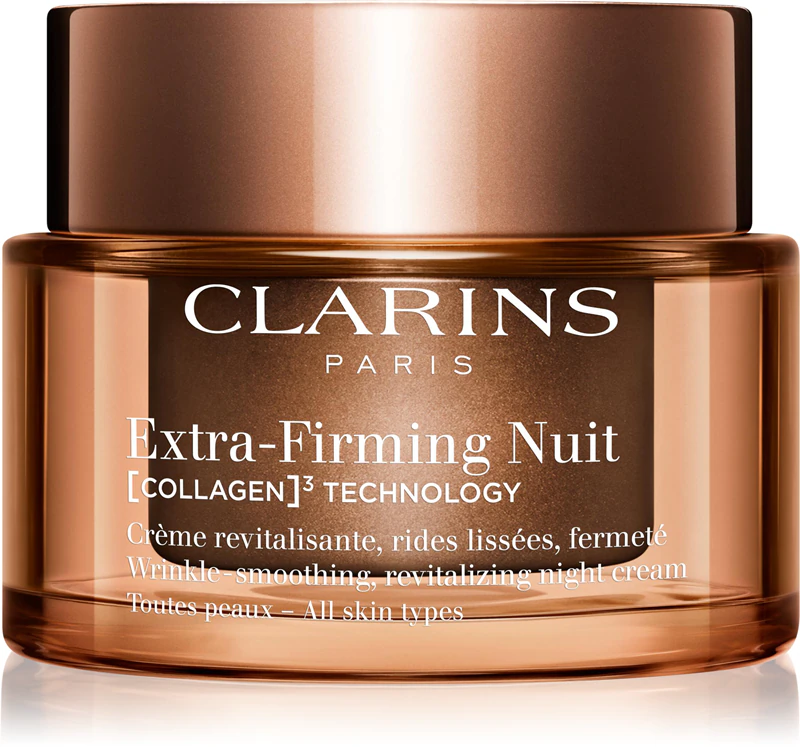 Creme Noturno Extra Firmador Clarins Antirrugas com Efeito Lifting para Todos os Tipos de Pele