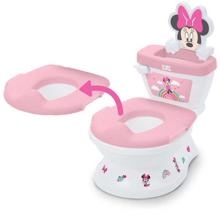 DISNEY BABY - MINNIE - Mini toilet with included toilet seat reducer, 2 in 1, MySize, Removable potty for easy cleaning