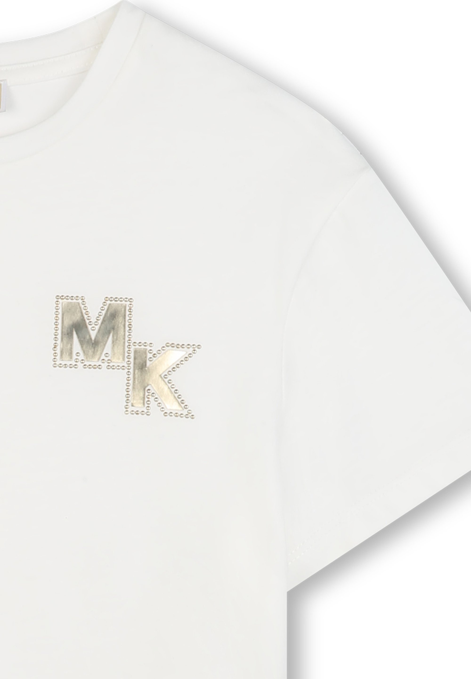 Michael Kors Kinder Kurzarm-T-Shirt – Basic-T-Shirt – Offwhite